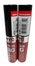 2x NYC 479 Voluminous Pink Big Bold Plumping Lip Gloss NEW SEALED - $19.80