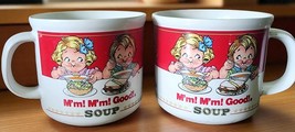 Vintage Campbell&#39;s Soup Mug  M’m! M’m! Good! Soup Westwood 1989 Set of 2... - $253.93 MXN