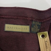 Vintage Naturalife RN#105741 Men's Burgundy 1/4 Button Pullover Sweatshirt Sz XL image 4