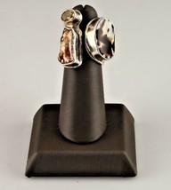 Sterling .925 Silver MULTI-COLOR Stone Fashion Statement Ring - £80.08 GBP