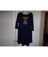City Streets Noel swing dress Christmas navy Tree Comfy Party Medium - $20.35 CAD