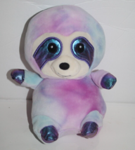 Midwood Brands Sloth 8&quot; Purple Pink Blue Tie Dye Squishy Plush Soft Toy Stuffed - £16.68 GBP