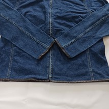 Willi Smith Stretch Full Zip Denim Women's Blue Cotton Blend Jeans Jacket Sz 14 image 9