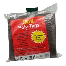 Do it Best 1 Side Green/1 Side Brown Woven 16 Ft. x 20 Ft. Medium Duty Poly Tarp - £37.97 GBP