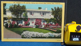 STD Vintage Residence of MM George Burns Beverly Hills, California Posted 1953 - £0.63 GBP