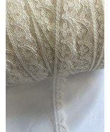 Clearance 50 yards ivory poly lace edge scalloped floral trim  3/4” - $23.22 CAD