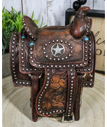 Rustic Western Cowboy Horse Saddle Lone Star Money Coin Savings Piggy Bank - $35.30 CAD