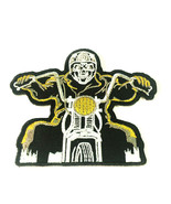 Skull Motor Rider Embroidered Iron On Patch Motorcycle Biker Jacket Vest... - £16.39 GBP