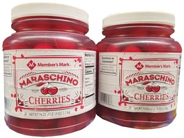 X 2 Pack!!.... Maraschino Cherries Member&#39;s Mark 74oz Each - $37.39