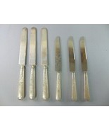 Vintage Sterling Silver Etched Monogram Knives 6pcs - $316.80
