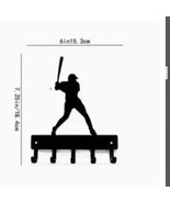 Baseball Themed Key Ring Holder Color Black Baseball Hitter - $201.97 MXN