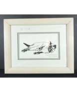 SCHERENSCHNITTE Original Art SCISSOR CUT CAT By CHUCK O&#39;NEAL Signed Framed - £56.58 GBP