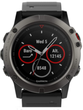 Garmin fēnix 5X, Premium and Rugged Multisport GPS Smartwatch Topo U.S. Mapping - $375.00
