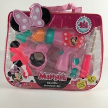 Disney Junior Minnie Mouse Bowriffic Hairstylin&#39; Set Realistic Drying Sounds New - £27.62 GBP