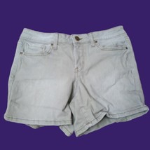 Women’s Jessica Simpson Size 2/26 4.5&quot; Green Bermuda Jean Shorts a - $6.31