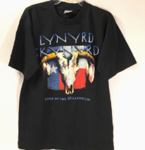 Lynyrd Skynyrd Edge Millennium Eve Jam &#39;99 Houston TX Vintage Black T-Shirt L 44 - £139.69 GBP