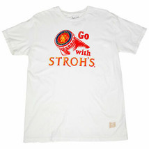 Stroh&#39;s Beer Go with Stroh&#39;s Vintage Style T-Shirt White - £16.73 GBP