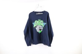 Vintage Streetwear Mens Large Spell Out Mario Ghost Crewneck Sweatshirt Blue - £35.19 GBP