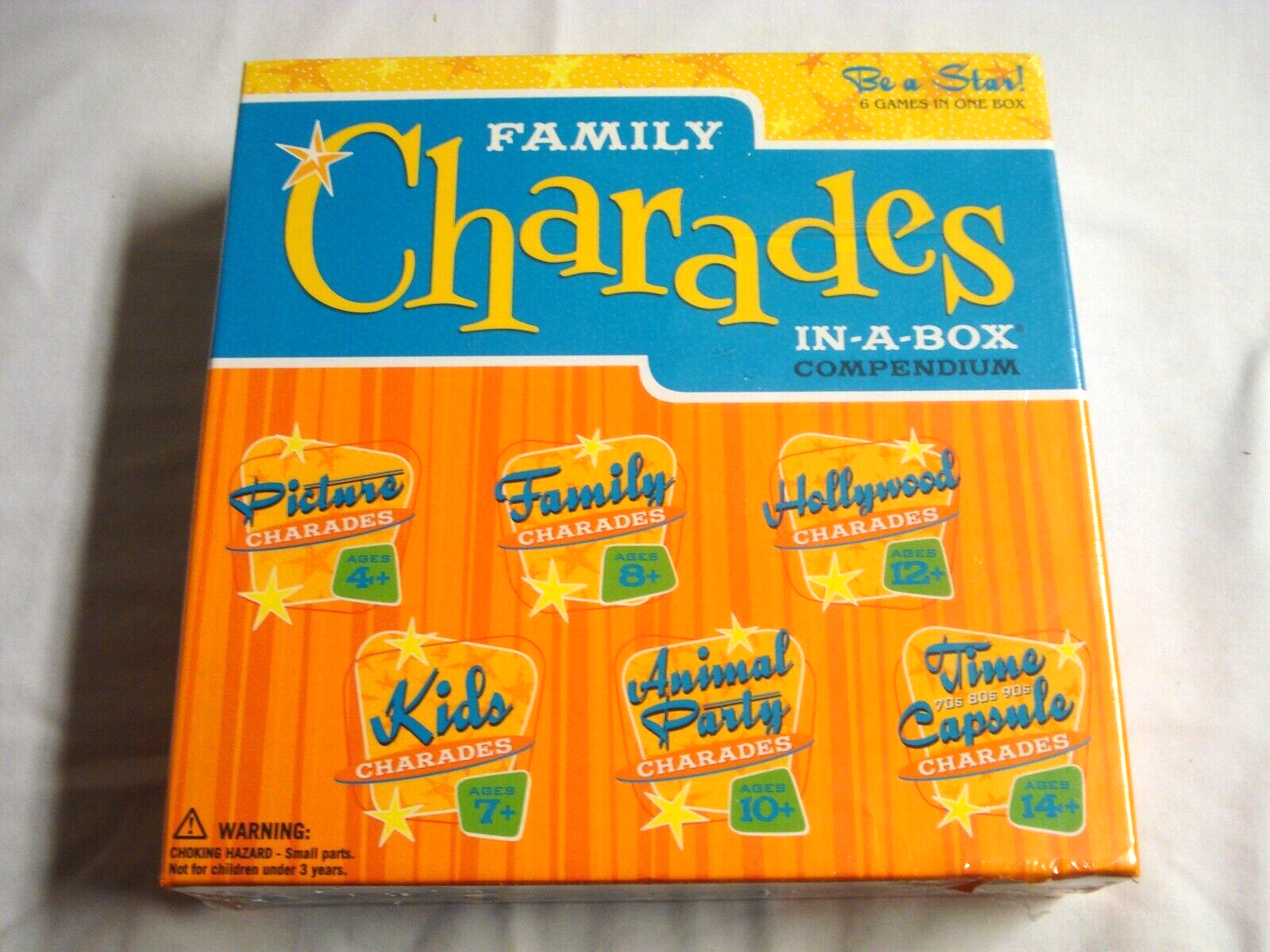 New! Family Charade In-A-Box Compendium 2010 Six Charades Games Outset M... - $9.99