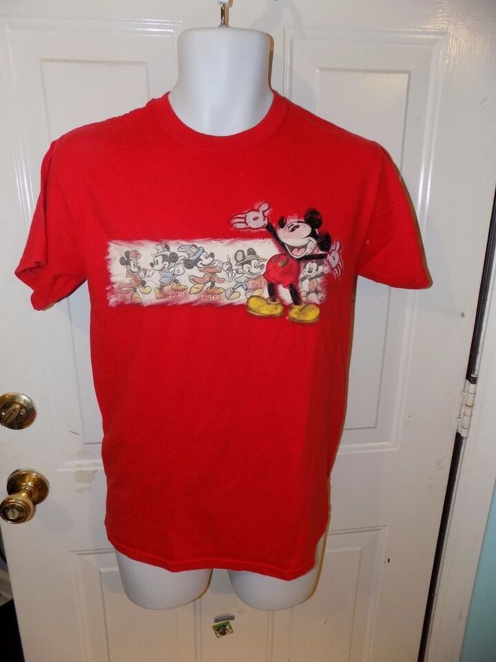 DISNEY STORE MICKEY MOUSE THROUGH THE YEARS T-SHIRT SIZE S (34/36) MEN&#39;S... - $19.00