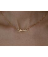 Personalised Name Pendant Metal Name Necklace  • Jewellery Gift For Her • - $50.84