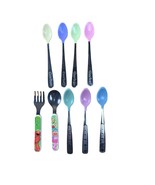 Baby Spoons Soft Tip Gerber The First Year Sesame Street Lot + Fork Stai... - $12.86