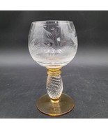 THERESIENTHAL Roemer Wine Glass Goblet Amber Clear w/Rare Deer Stag Hunt... - $471.03 MXN