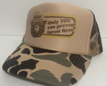 Vintage Smokey Only You Hat Bear Trucker Hat Adjustable Camo Summer Cap ... - £13.86 GBP