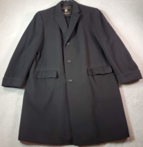 Crombie by Scotland Vintage Pea Coat Mens Black Long Sleeve Pockets Butt... - $138.41