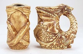 Dragon 2554 3D Figural Ceramic Coffee Mug Tea Cup 6&quot; H 16.9 oz 0.5 L - $32.64