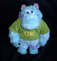 9&quot; Disney Store Monsters Inc University Ok Sulley Blue Stuffed Animal Plush Toy - £9.72 GBP