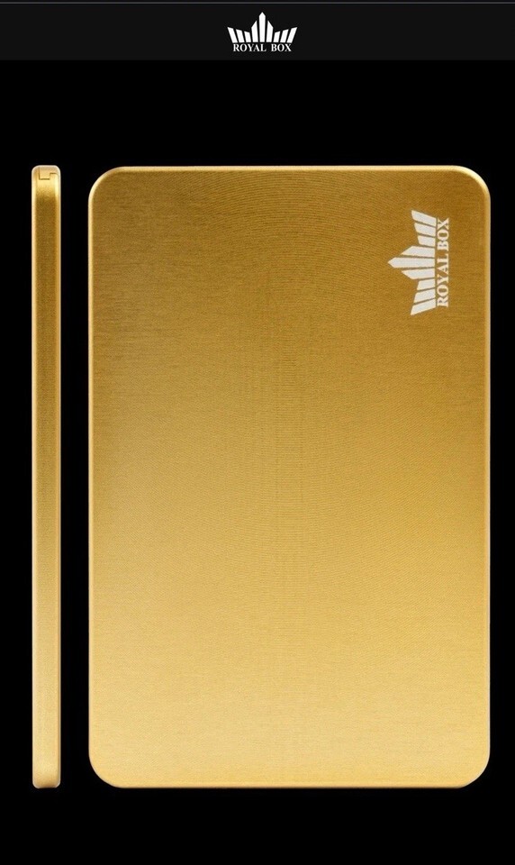 The Royal Box Gold Turbo S-Line Slim 4mm Width Multi Slot Snuff Box Storage Case Item image 3