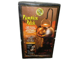 Vintage Jack-O-Lite Pumpkin Patch IndoorOutdoor Metal Lamplight With Steel Stand - £80.60 GBP