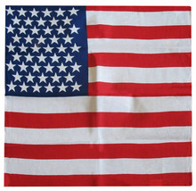22&quot;X22&quot; Usa American Patriotic Bandana (100D Fabric) - £10.38 GBP