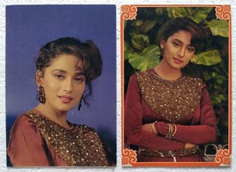 Bollywood Beautiful Actor Madhuri Dixit Nene 2 Post card Postcard Lot Set India - £23.58 GBP