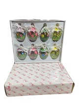 Blown Glass Easter Eggs 5208 Princess House Crystal Centerpiece Ornament... - $34.37