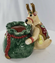 Fitz and Floyd Christmas Reindeer Candle Holder - $10.00