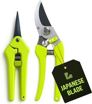 Versatile 2-Pack Stainless Steel Pruning Shears &amp; Scissors Set for Garde... - $29.65