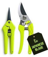 Versatile 2-Pack Stainless Steel Pruning Shears & Scissors Set for Gardeners