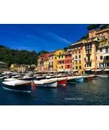 PORTOFINO ITALY COLORFUL BOATS Photo Picture Print 4X6, 5X7, 8X10, 8.5X11&quot; - £7.14 GBP+