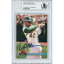 Dave Henderson Oakland Athletics Autograph Signed 1991 Stadium Club Beckett Auto - £76.75 GBP