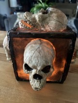 Square Skull 3D Gothic Skeleton Tea Light Candle Holder - £23.32 GBP