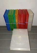 50 Slim Colored and Clear CD Jewel Case Lot - $10.00