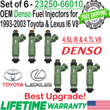 OEM DENSO x6 Best Upgrade Fuel injectors for 1993-03 Toyota Land Cruiser 4.7L V8 - $158.39