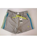 Adidas Performance KN shorts * girls 152 * grey 100% cotton * stripe * a... - £9.29 GBP