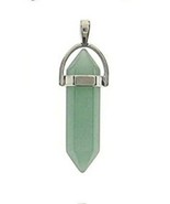  Light Green Agate Crystal Natural Quartz  Gemstone Pendant Necklace   - £7.82 GBP