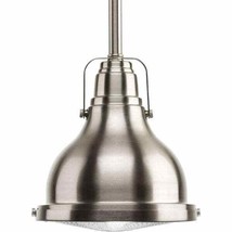 USED-Progress Lighting Fresnel Collection 1-Light Brushed Nickel Mini Pendant - £55.72 GBP