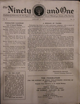 The Ninety and One, New York, NY, 1926-1927 [Newspaper] - £79.62 GBP