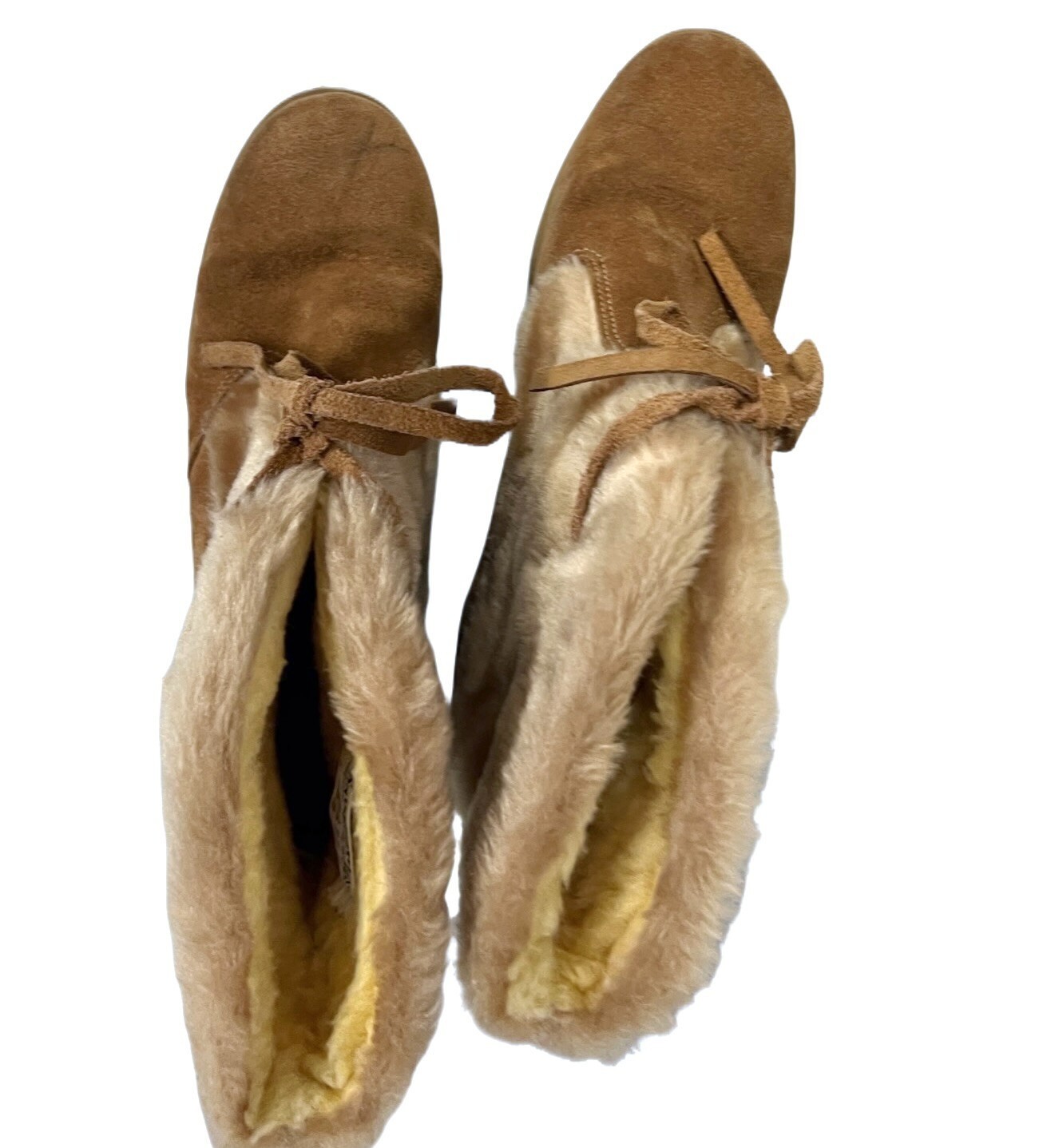 Vintage 70s Womens Snowland Sherpa Boots Size 10 Great shape Thick Crepe Soles Item image 2
