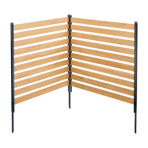 VEVOR Wood Privacy Fence, 38" W x 42" L, 2-Panel Slatted Air Conditioner... - $67.90